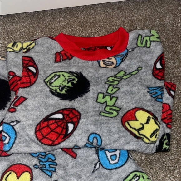 Marvel Kids Pajama Set - Gray with Red, Green, Yellow Accents, Like New - Picture 2 of 5